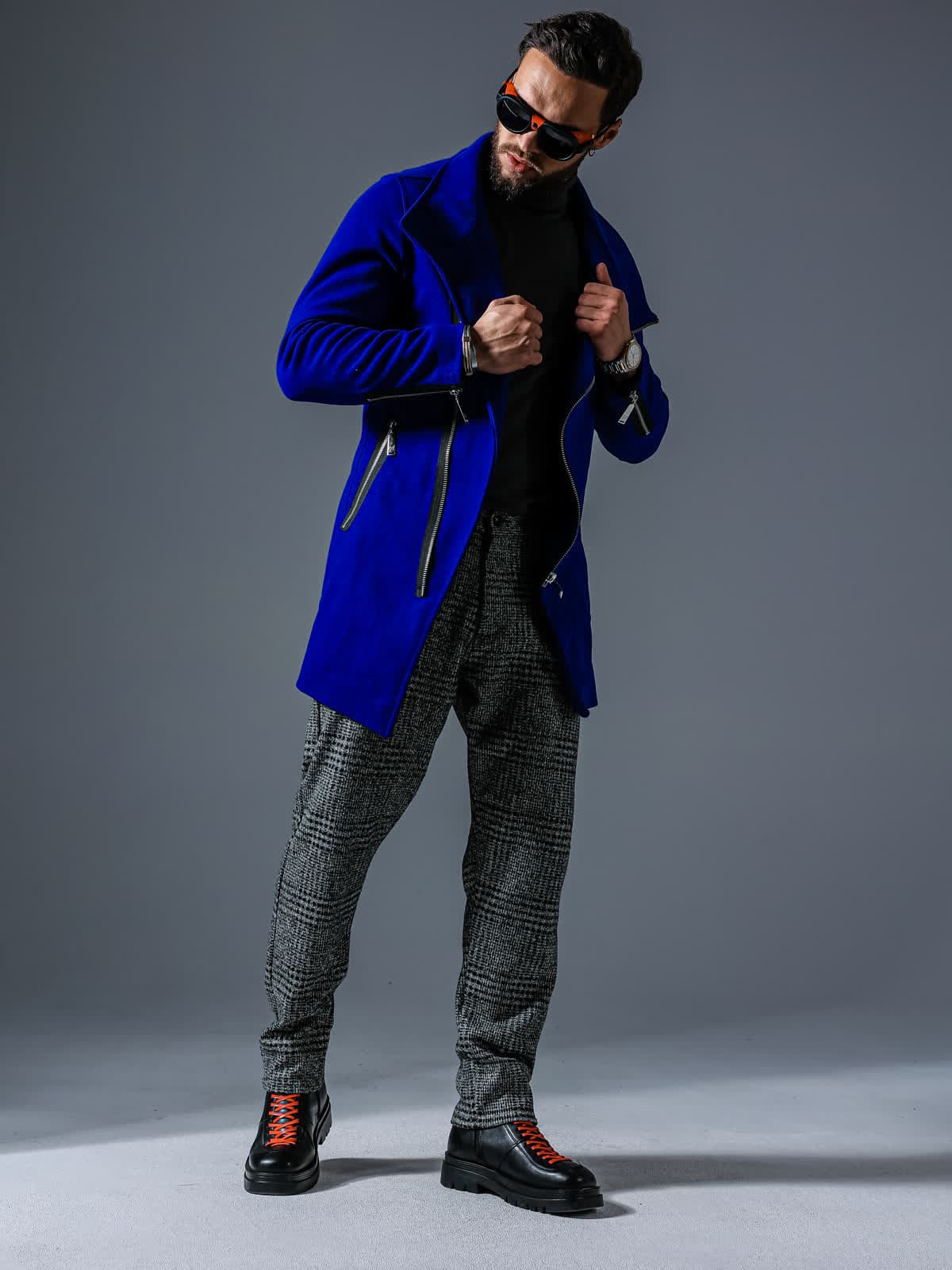 JACKS FURY COAT COBALT