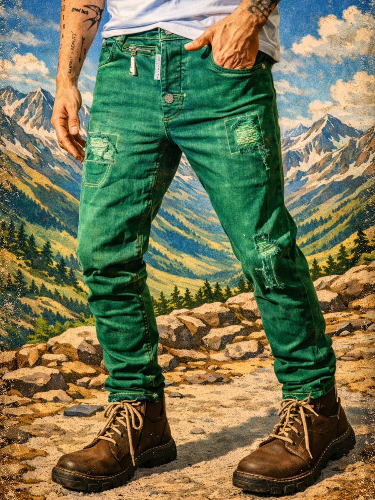 Feather Moss Jeans