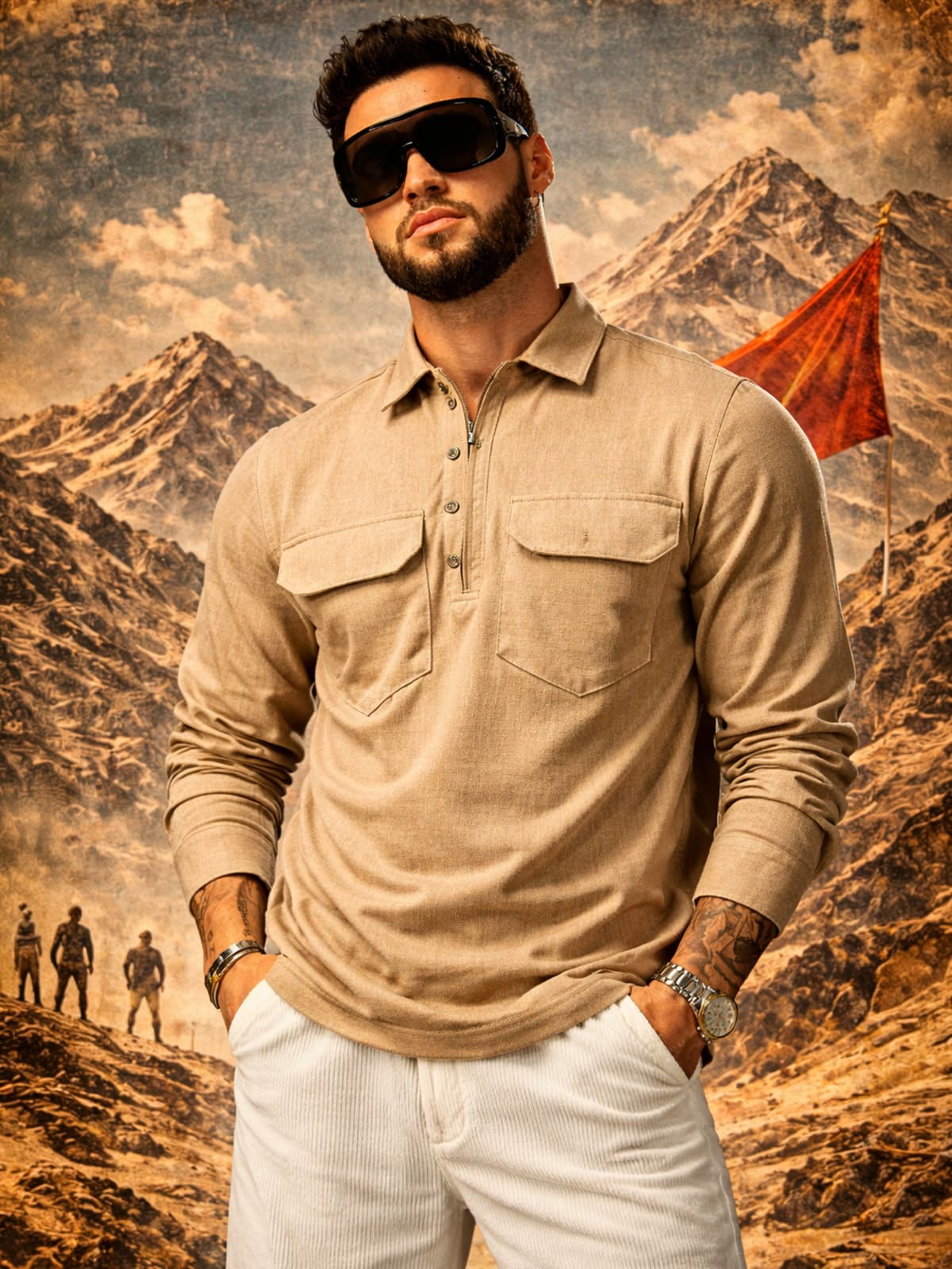 longsleeve Zimbardo Beige