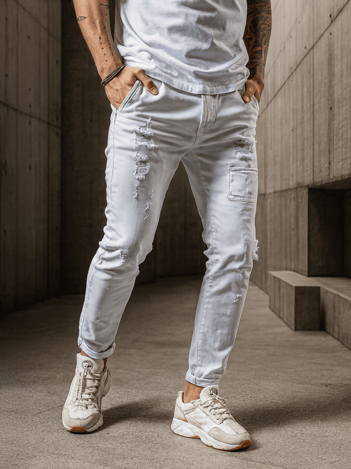 SPODNIE DERVISH DRIVE WHITE WDR 