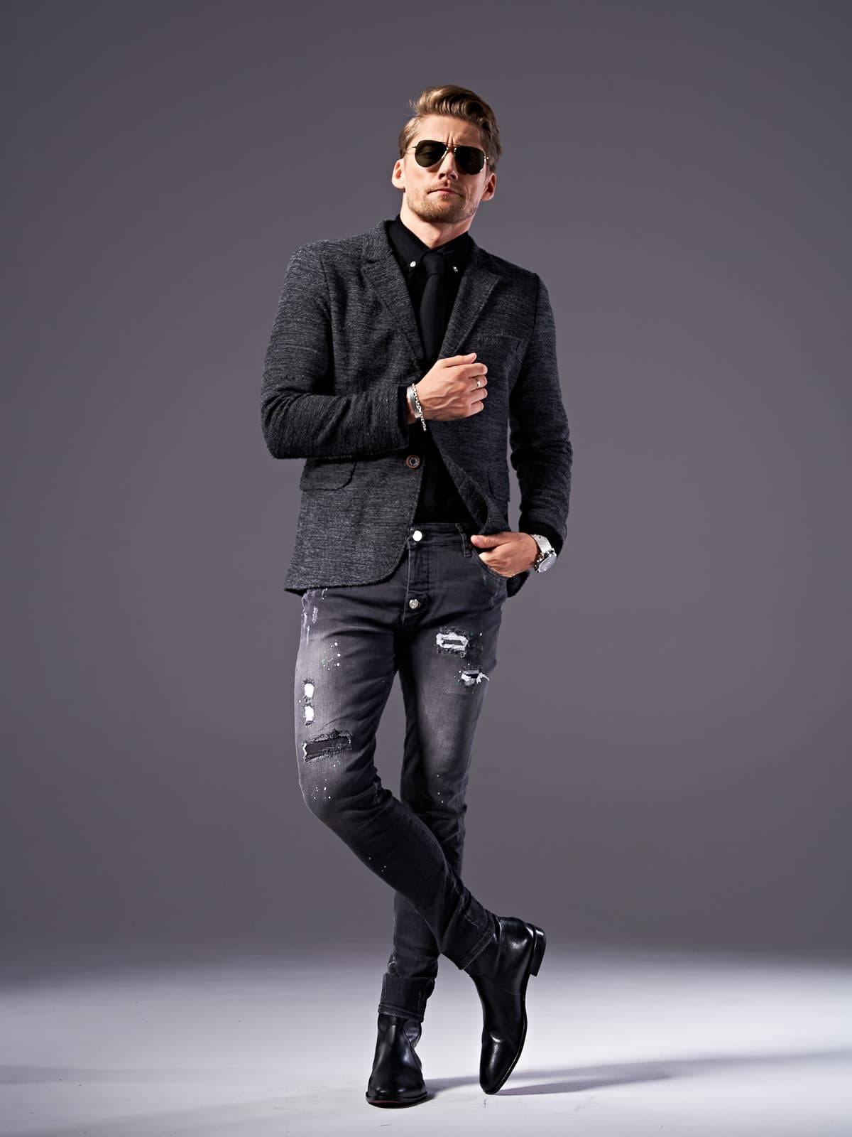 KOSZULA GROOM BLACK WINT