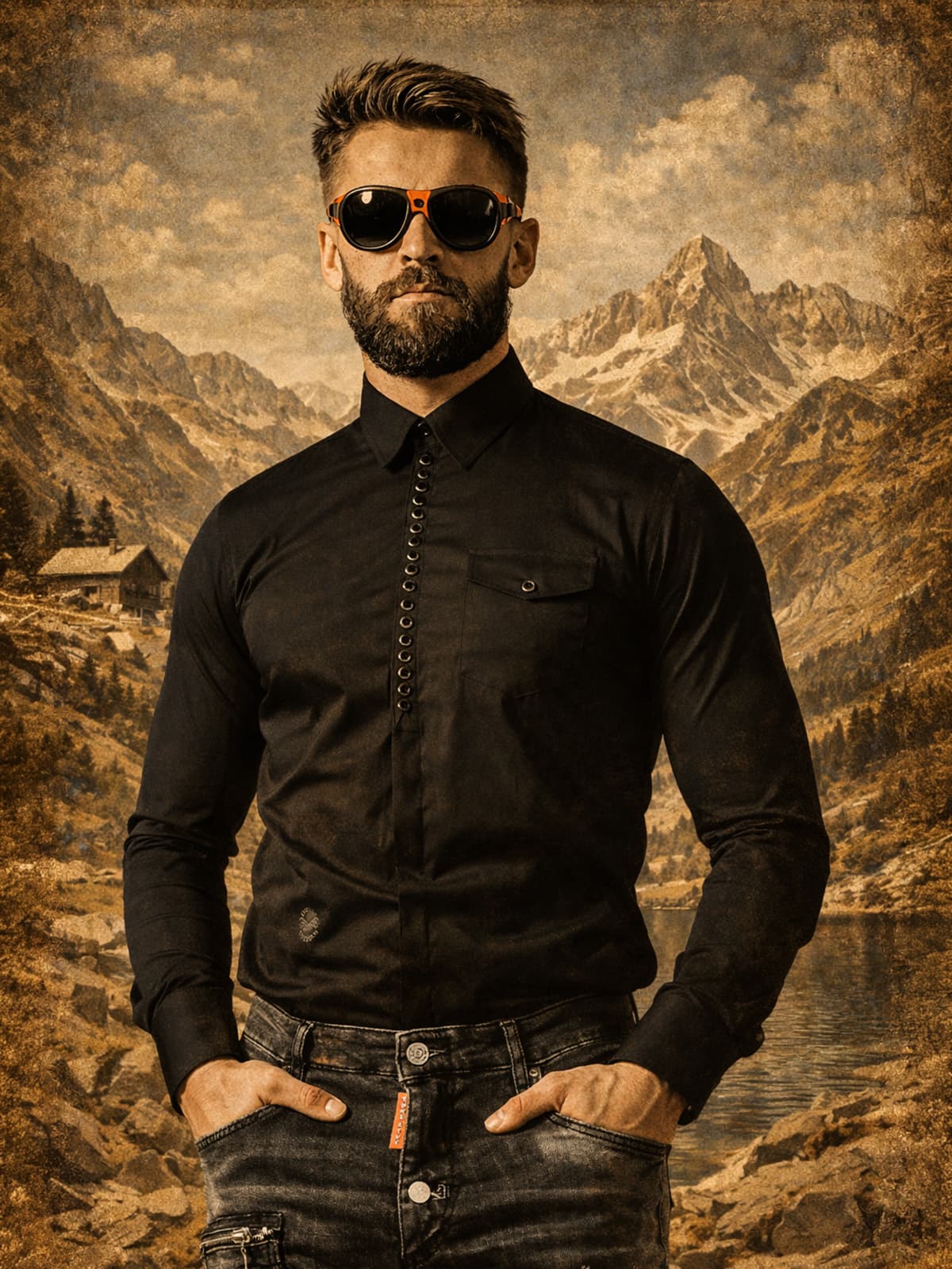 koszula Adi Black Dot