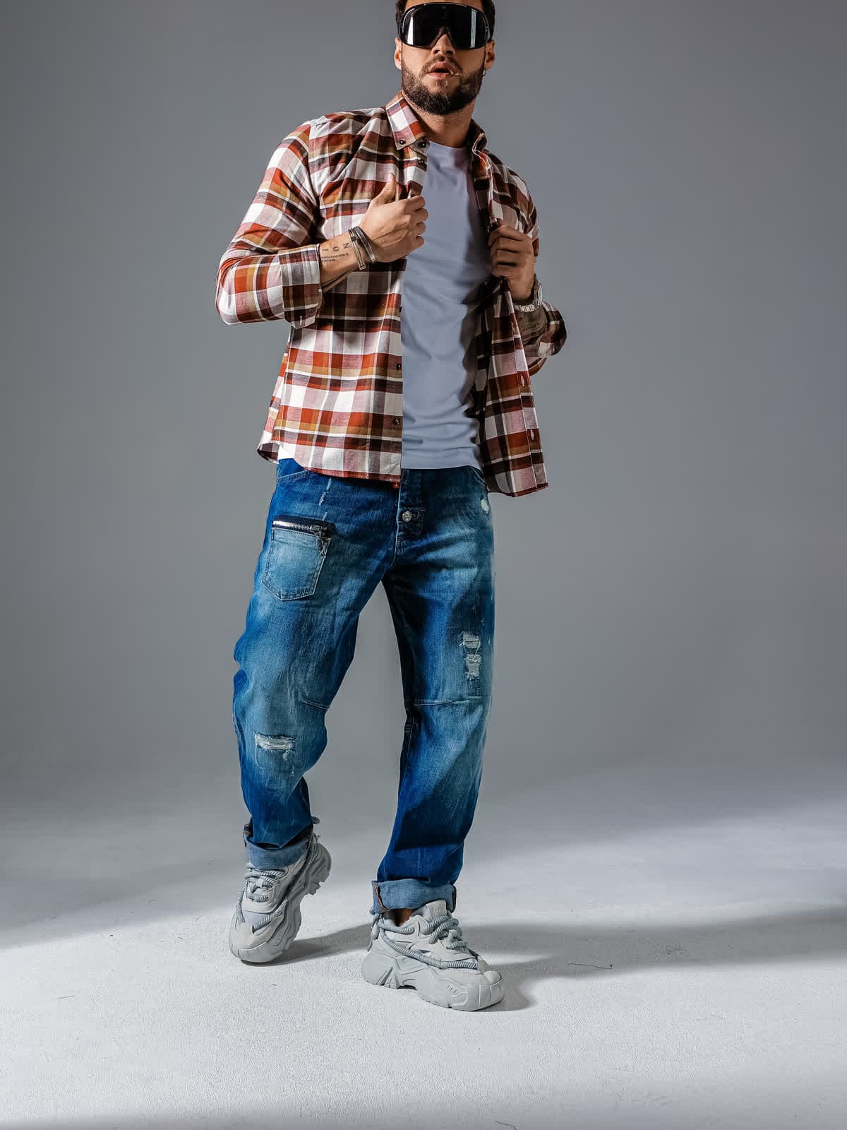 KOSZULA MONTROSE CLARET GRID