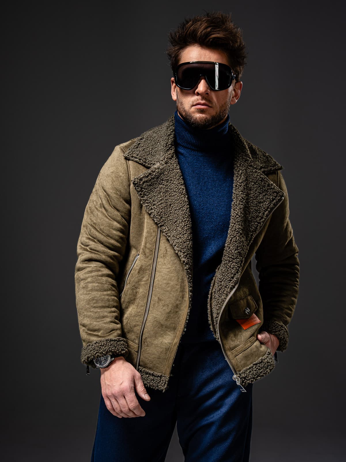 SNOW SHEARLING JACKET GREEN