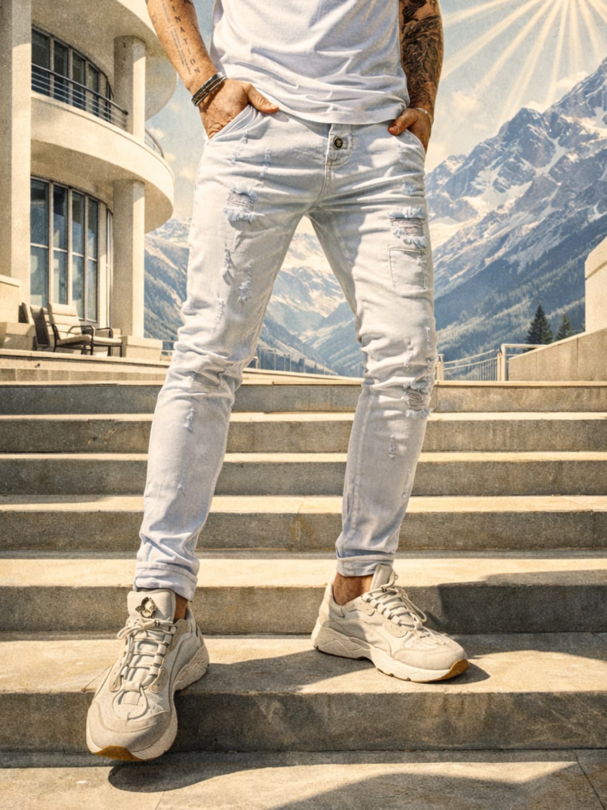 SPODNIE DERVISH DRIVE WHITE WDR 