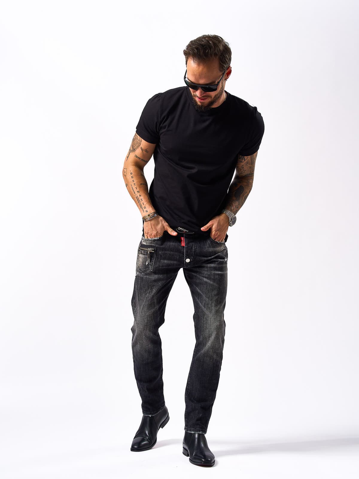 T-SHIRT BLACK PLAIN 