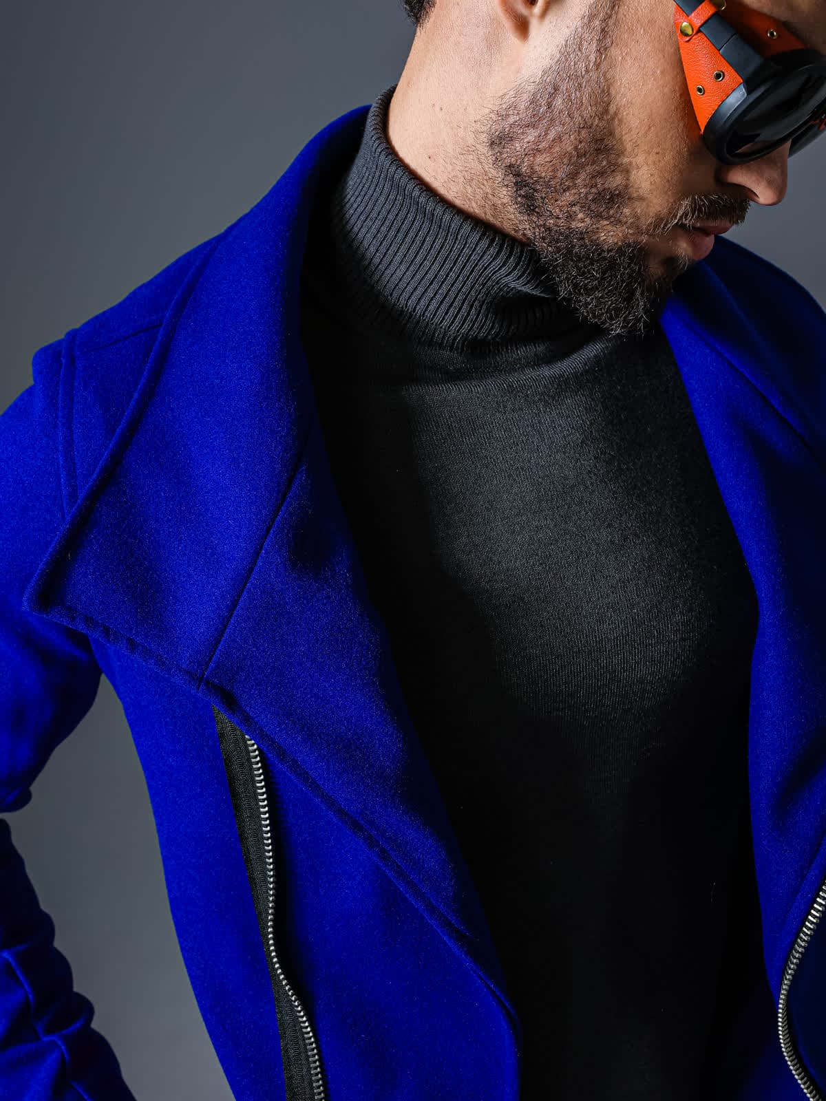 JACKS FURY COAT COBALT