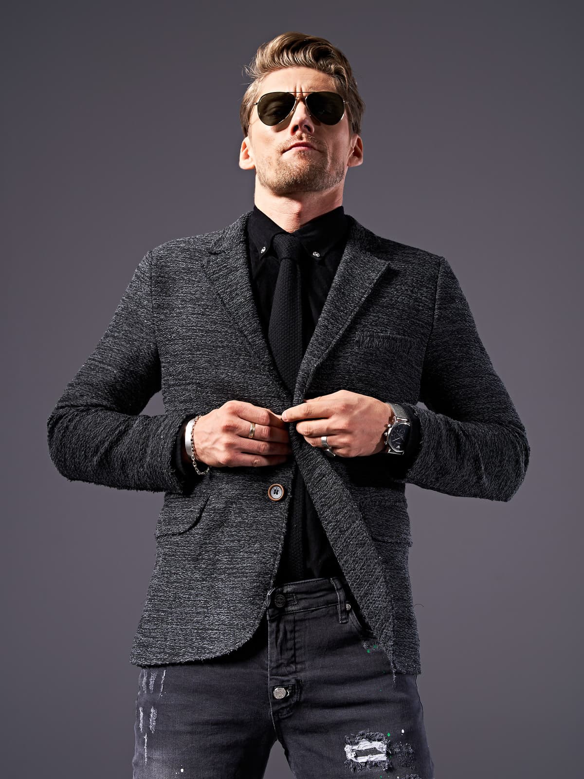 KOSZULA GROOM BLACK WINT