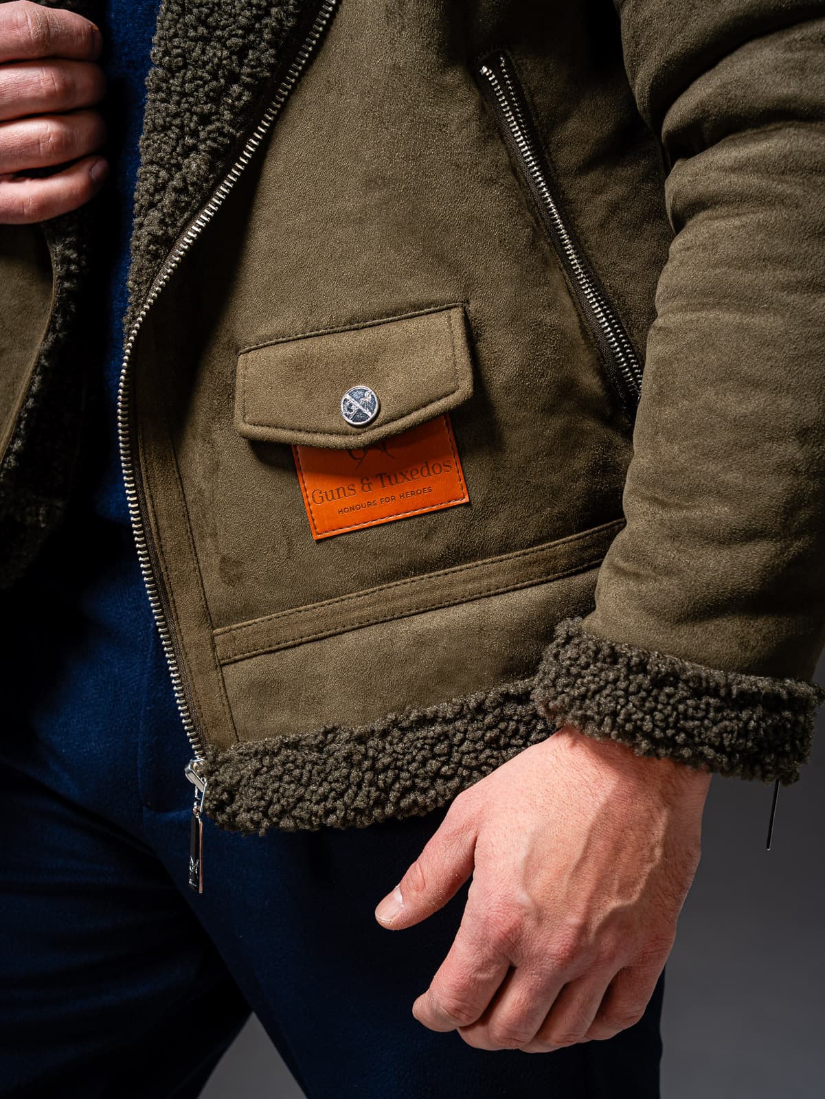 SNOW SHEARLING JACKET GREEN
