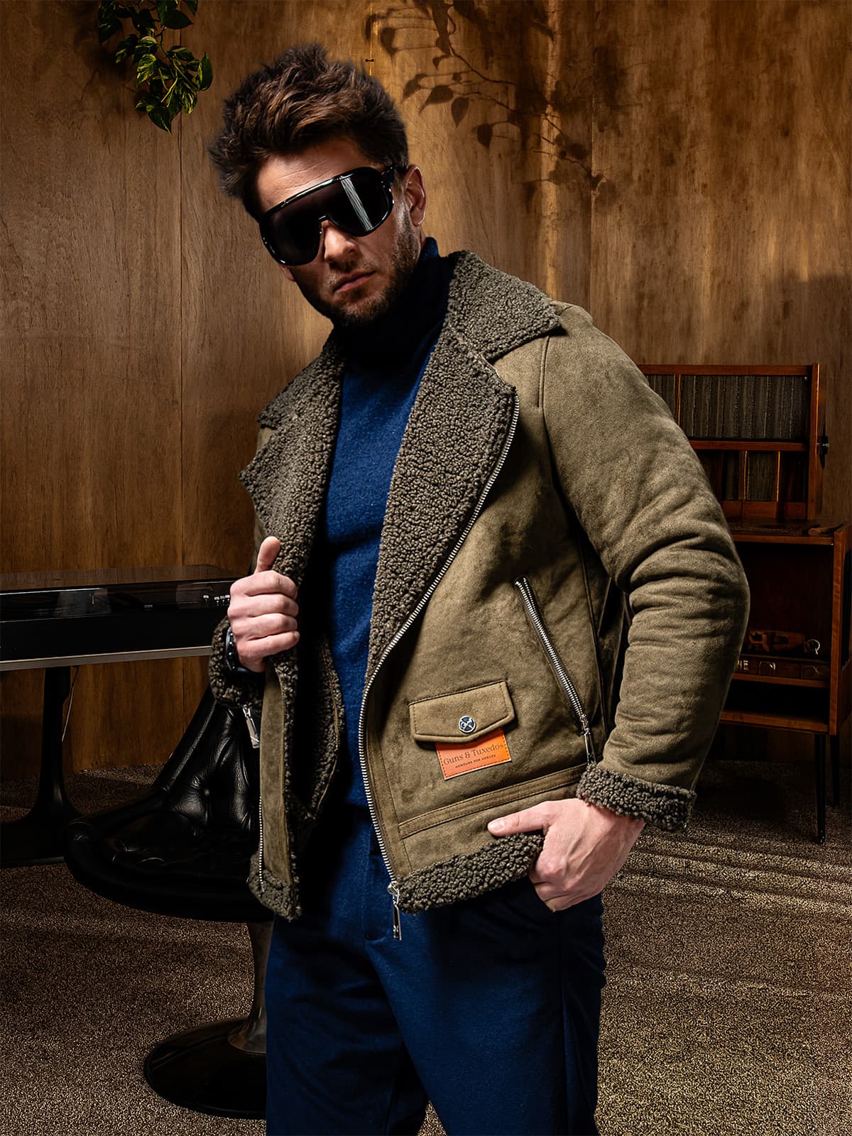 SNOW SHEARLING JACKET GREEN