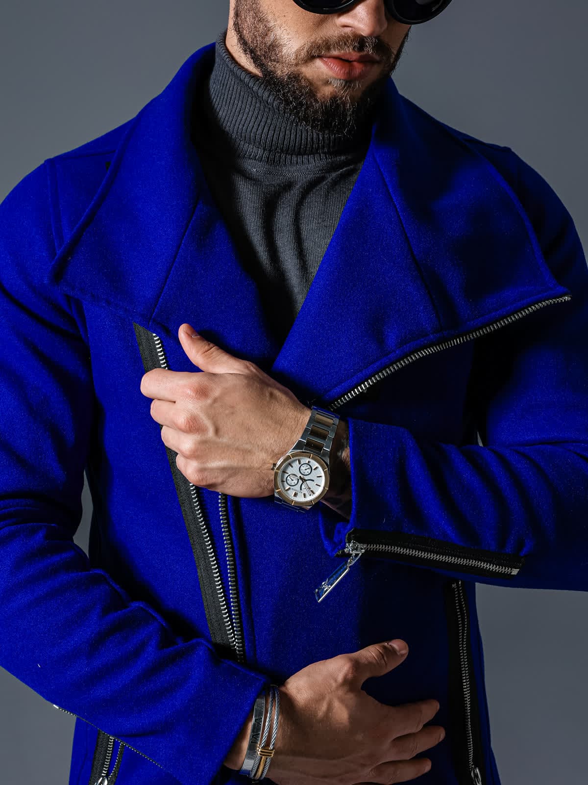 JACKS FURY COAT COBALT