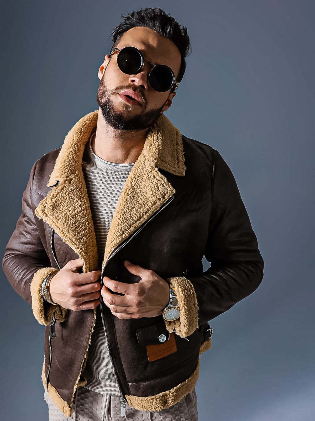 SNOW SHEARLING JACKET BROWN