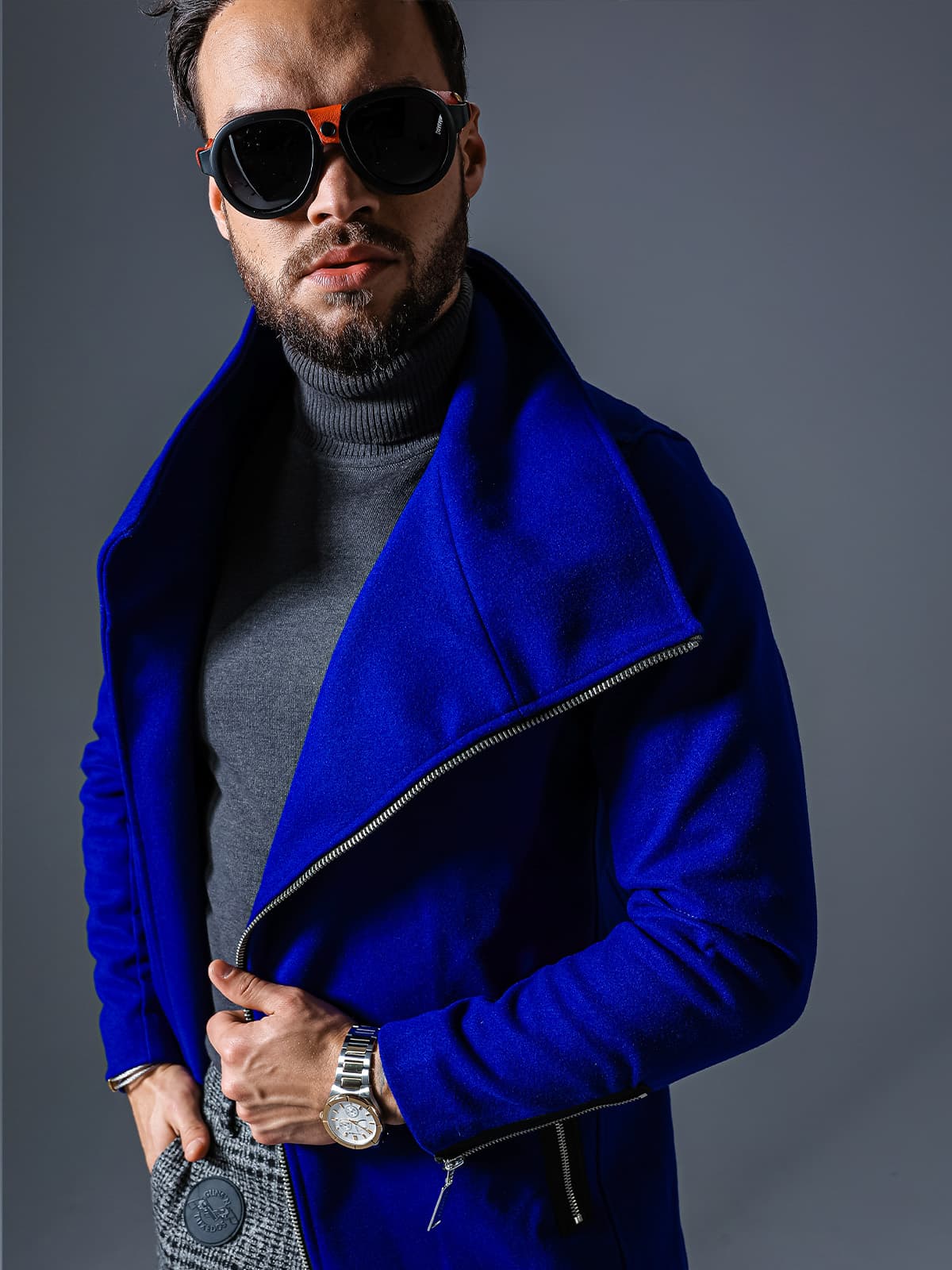 JACKS FURY COAT COBALT
