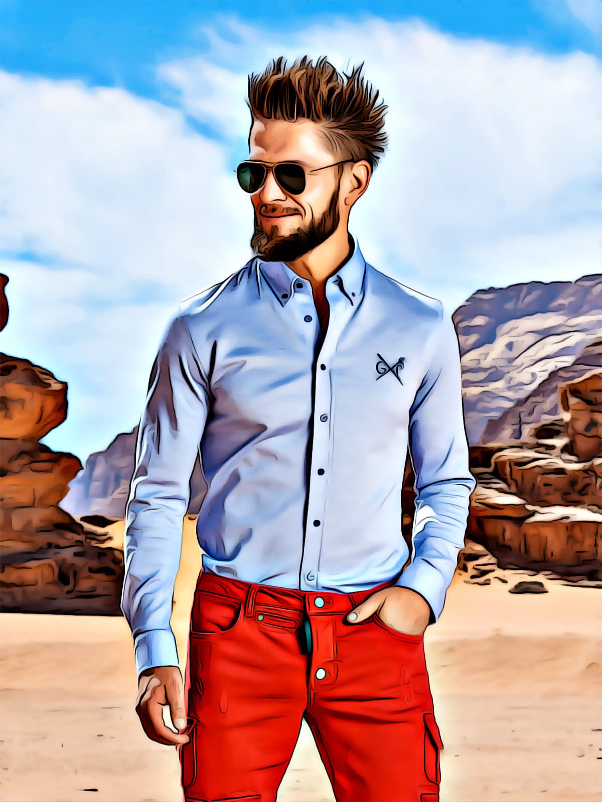 KOSZULA SALERNO BLUE 