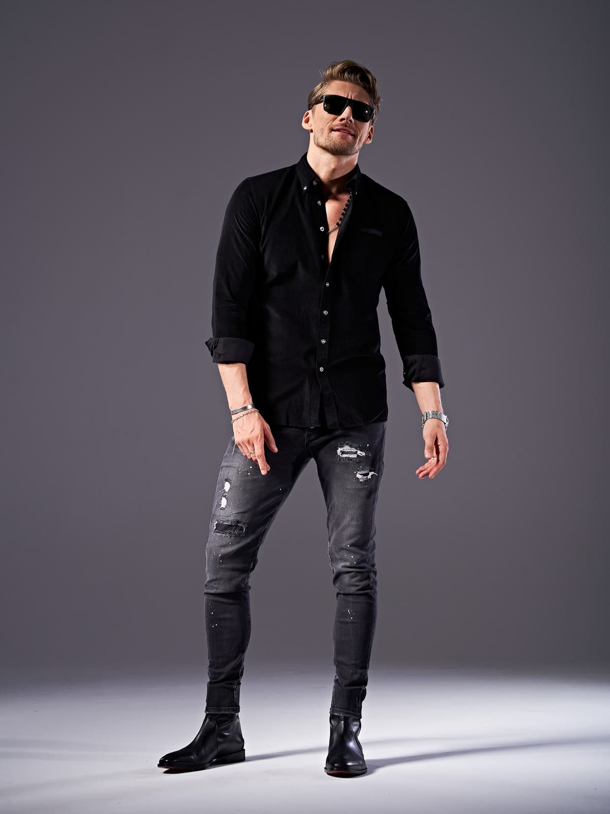 KOSZULA GROOM BLACK WINT