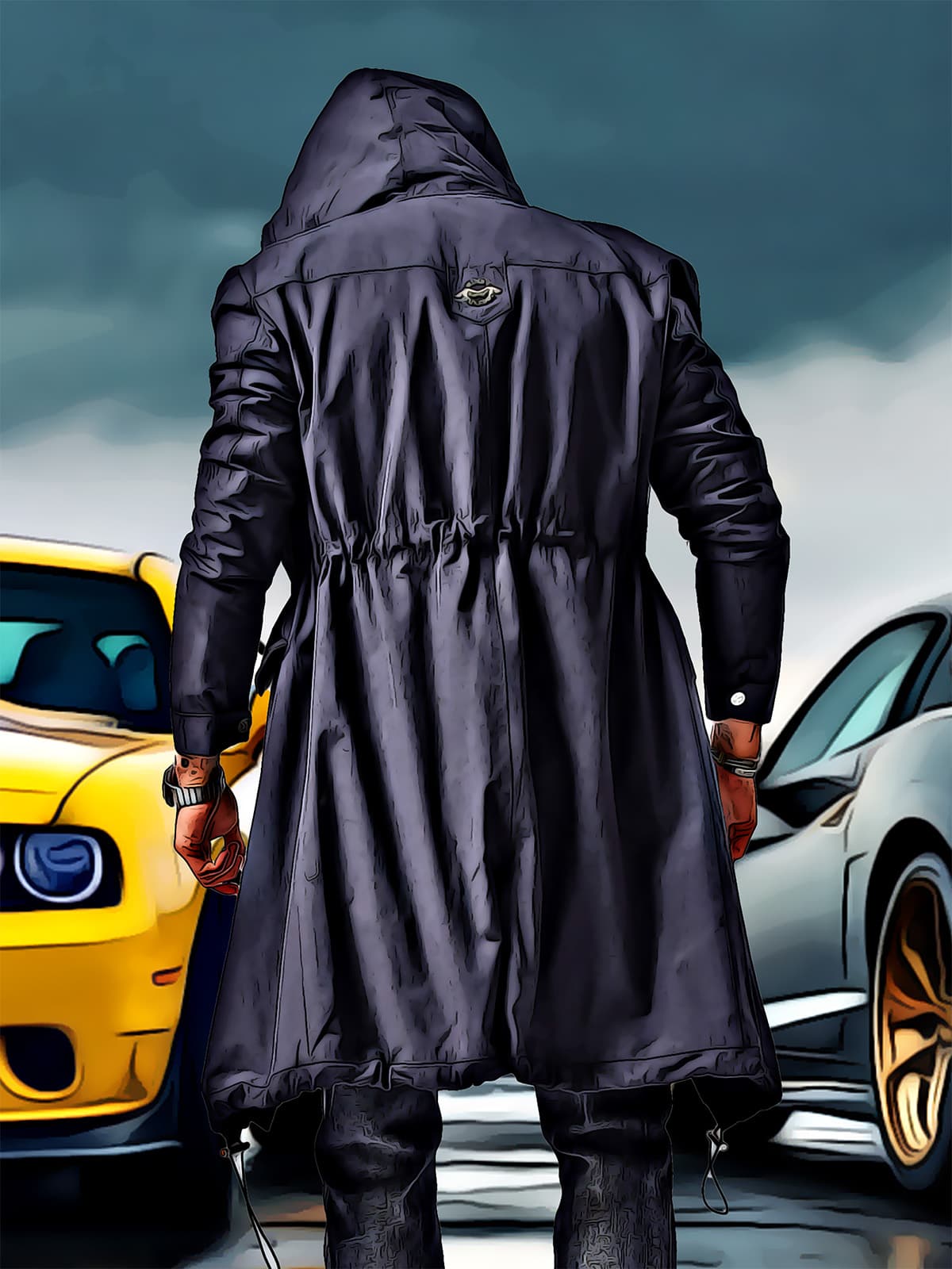 RAIN GLAM WRAP BLACK