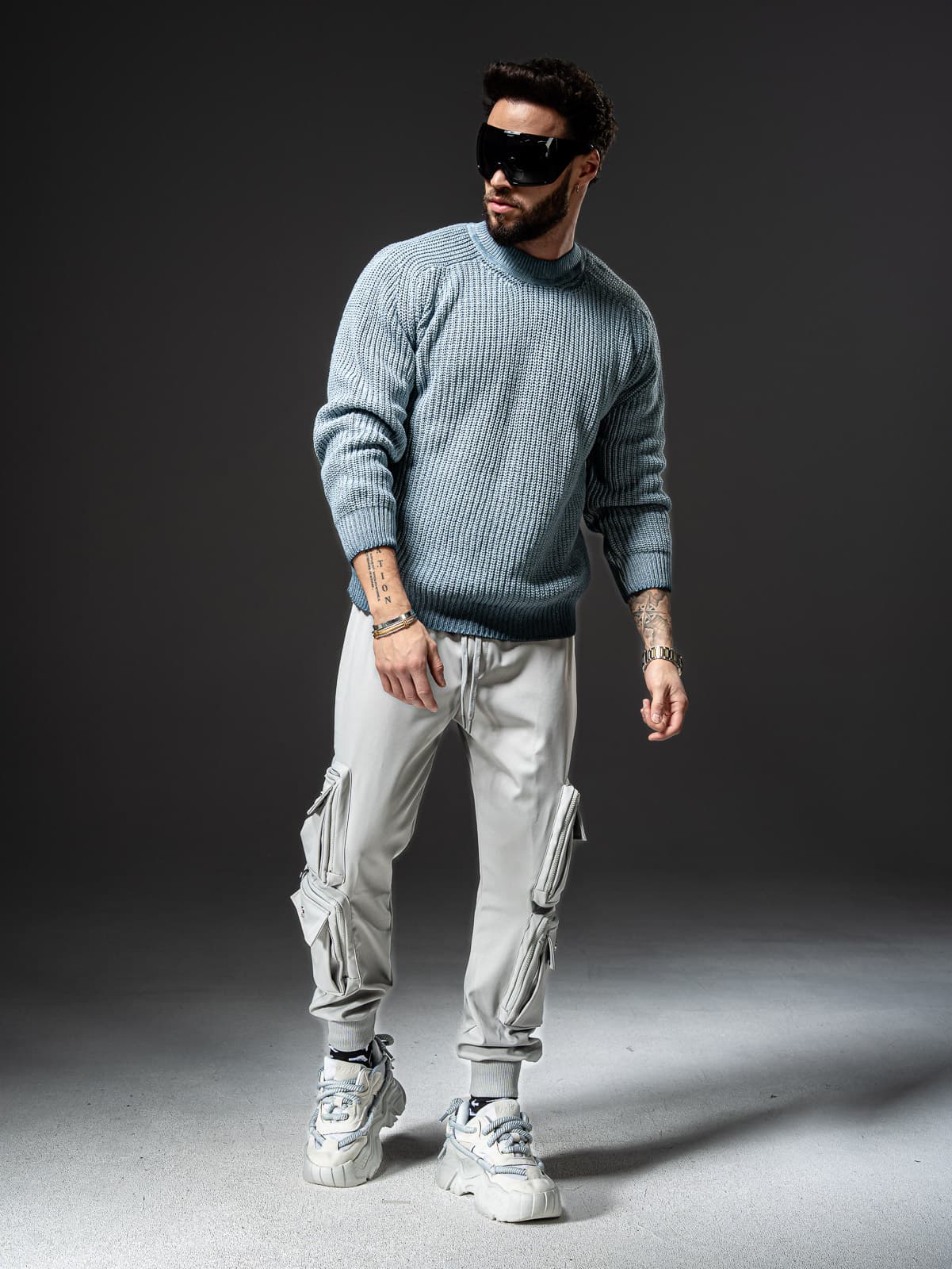 sweter Block Navy