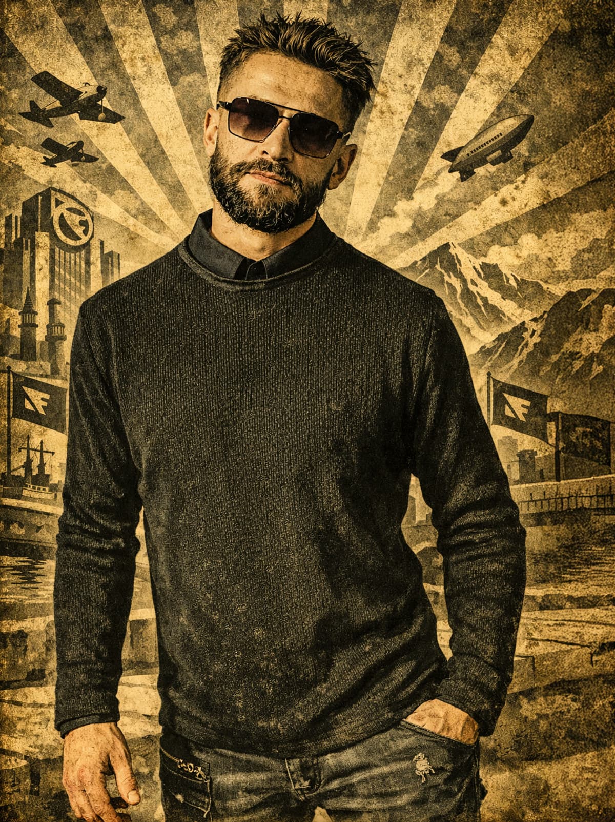 sweter Illusion Black