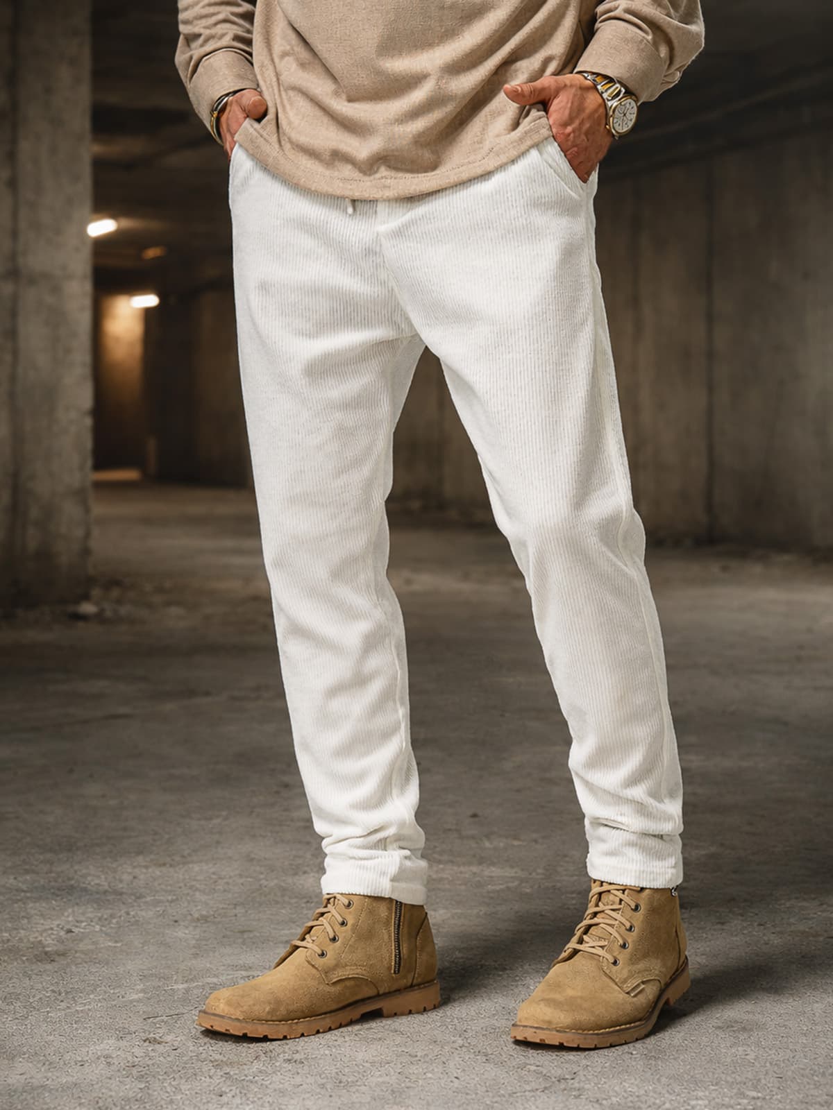 spodnie Atrophy White