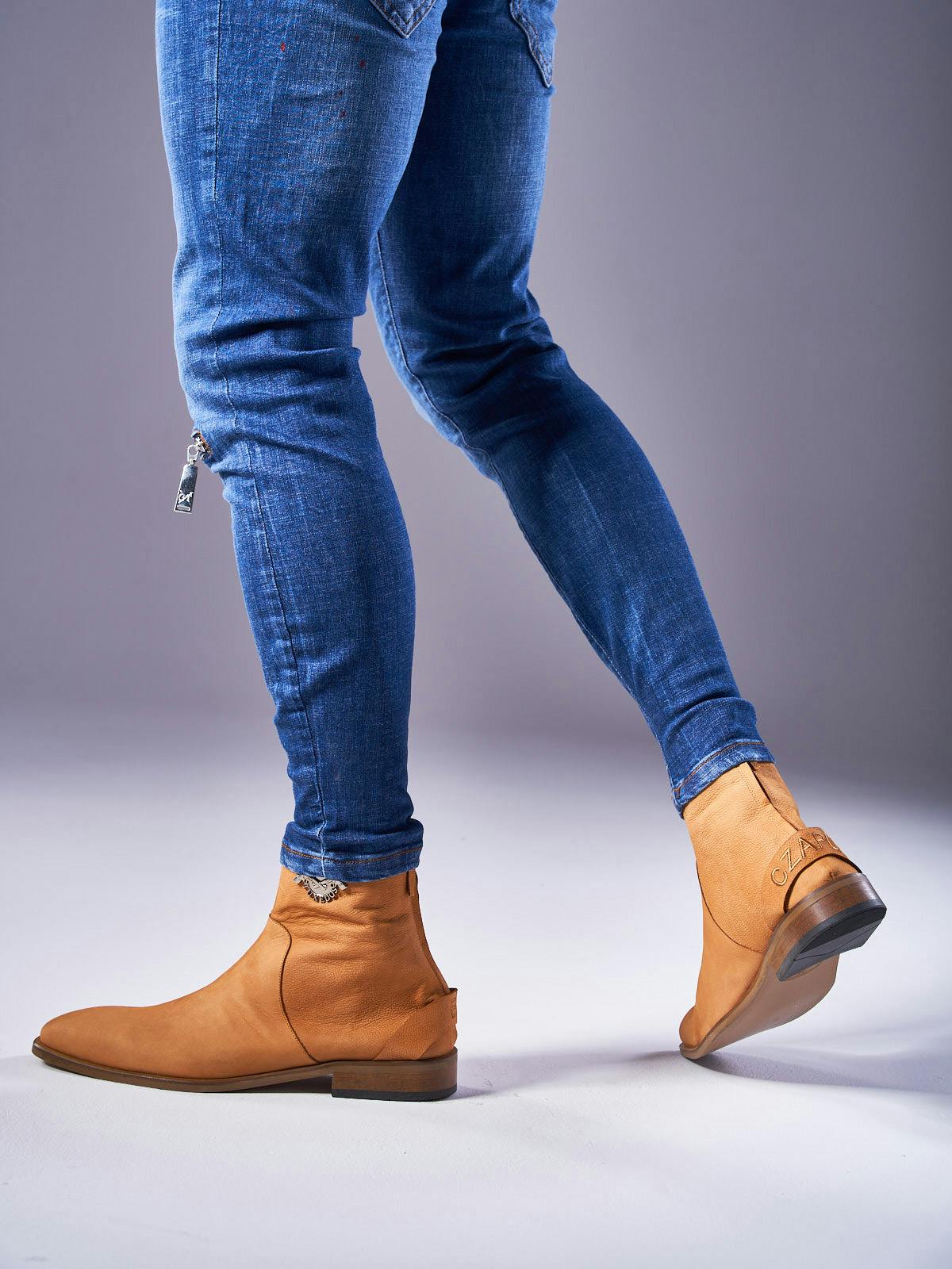 BUTY GUNS ANKLE BOOTS BEIGE