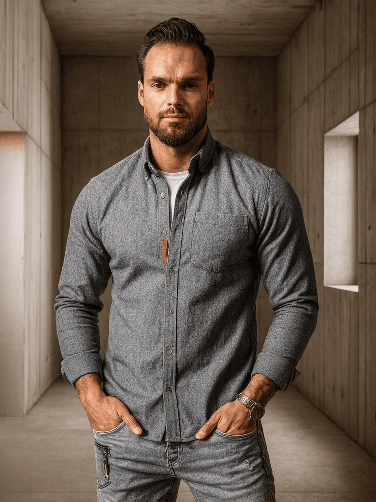 KOSZULA MONTROSE GREY