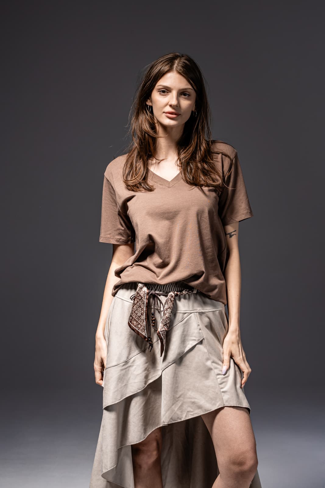 t-shirt Camu Brun