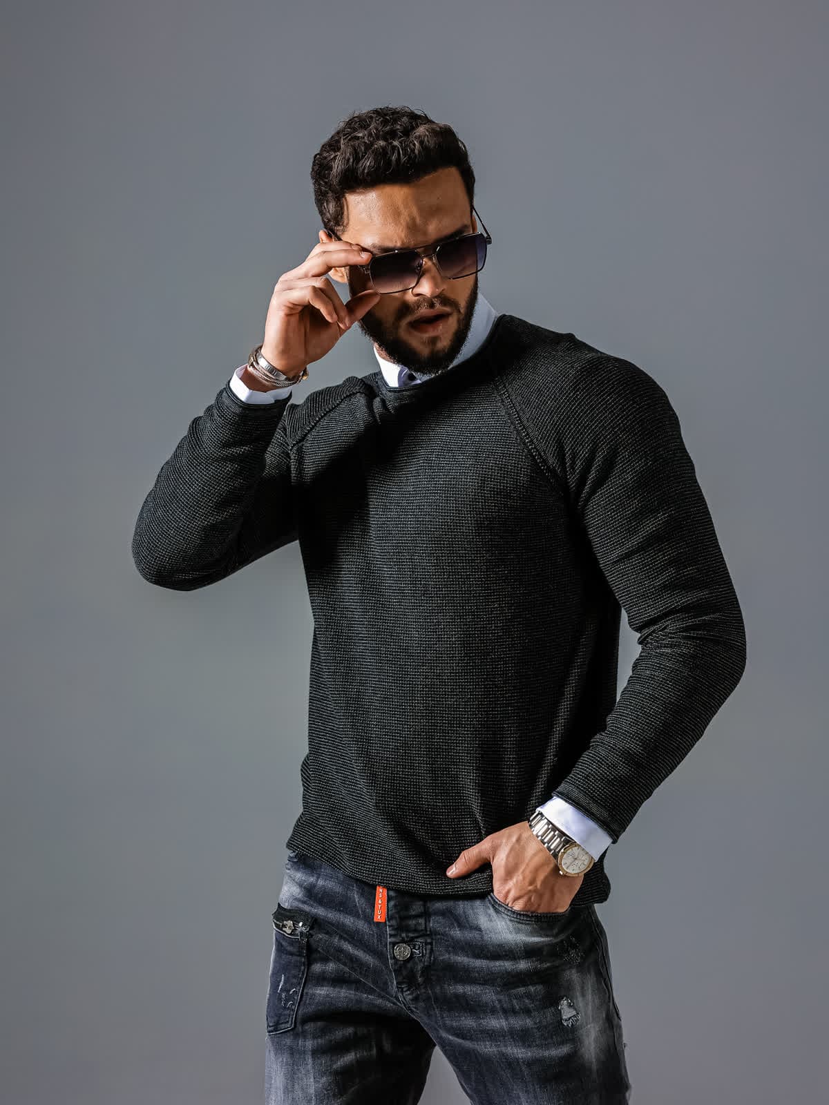 sweter Illusion Black