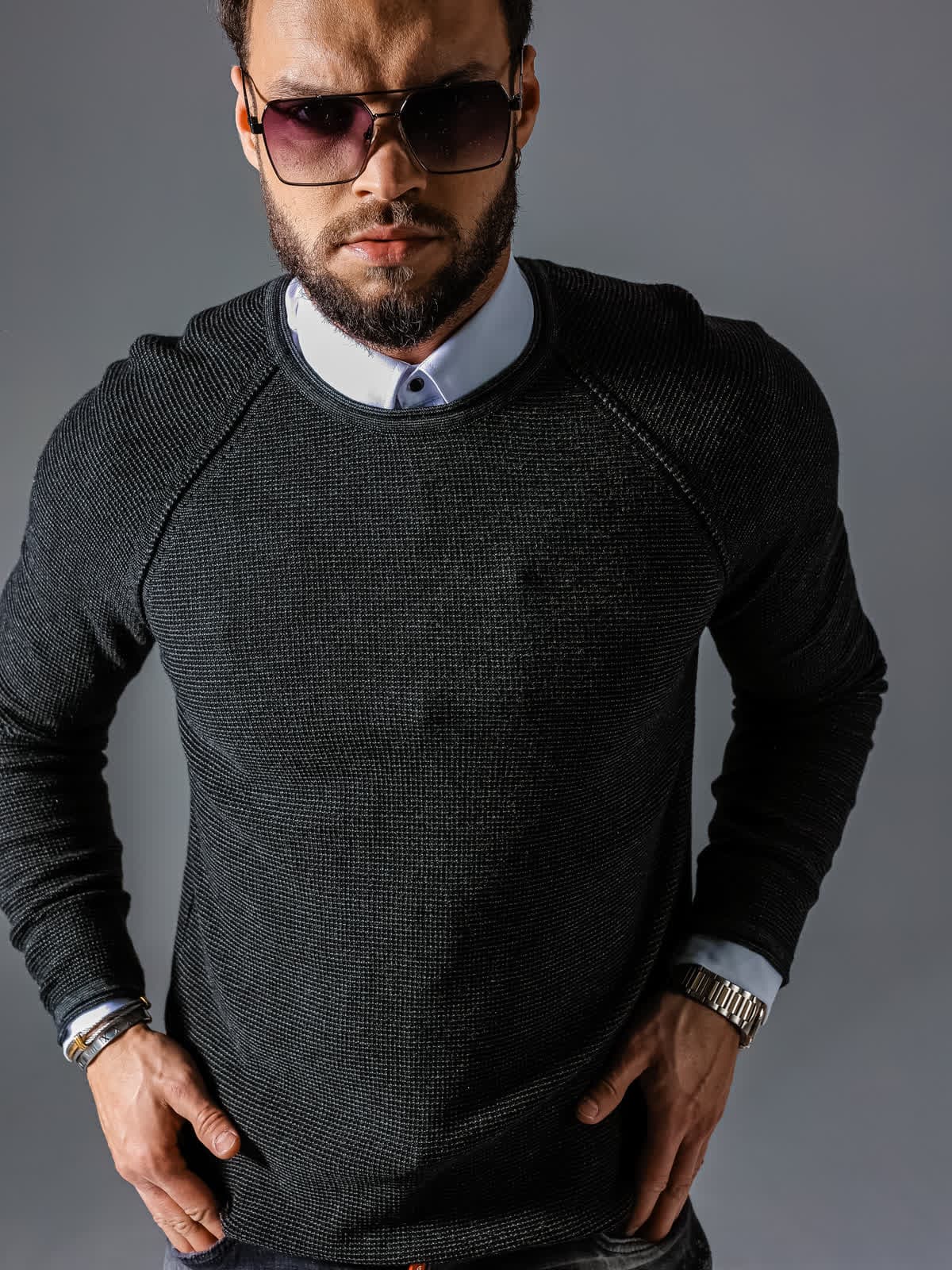 sweter Illusion Black